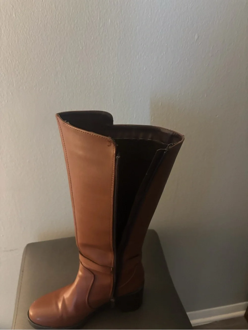 ANDREA FENZI Tall Brown Over-the-Knee Riding Boots